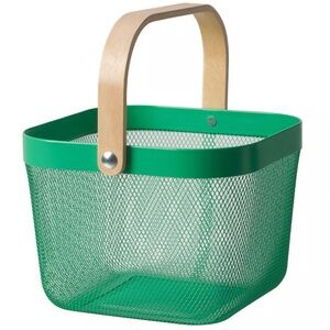 IKEA RISATORP Wire Basket, Dark Green, 9¾"x10¼"x7" (205.886.88) NEW